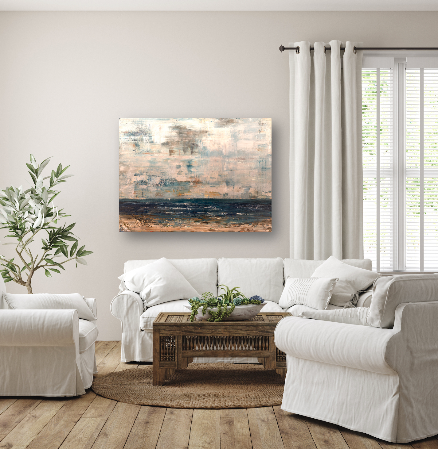 Earth Sea and Sky Artist Enhanced Canvas Print by John Beard Collection - product image 2 for Resin Society