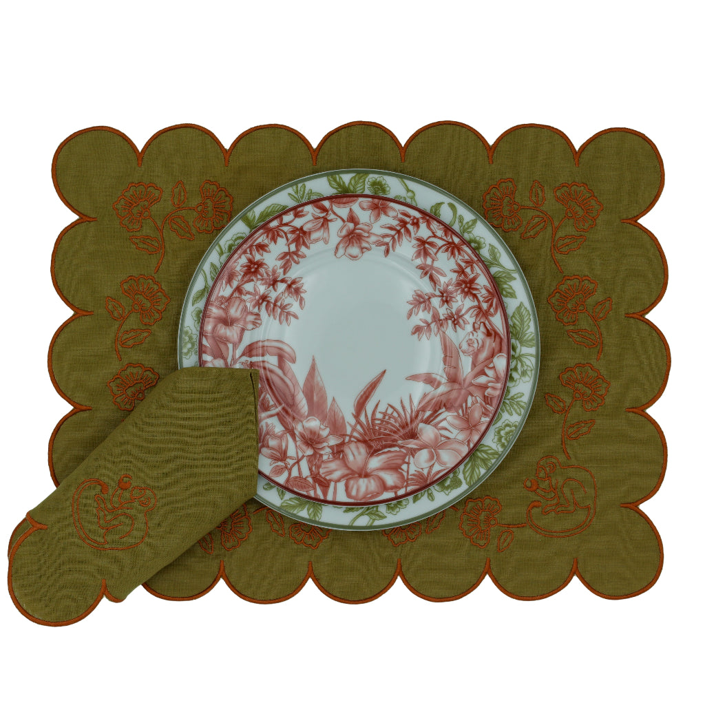 Earthen Pine Napkin - Set of 4 by Ro'Table - product image 3 for Resin Society