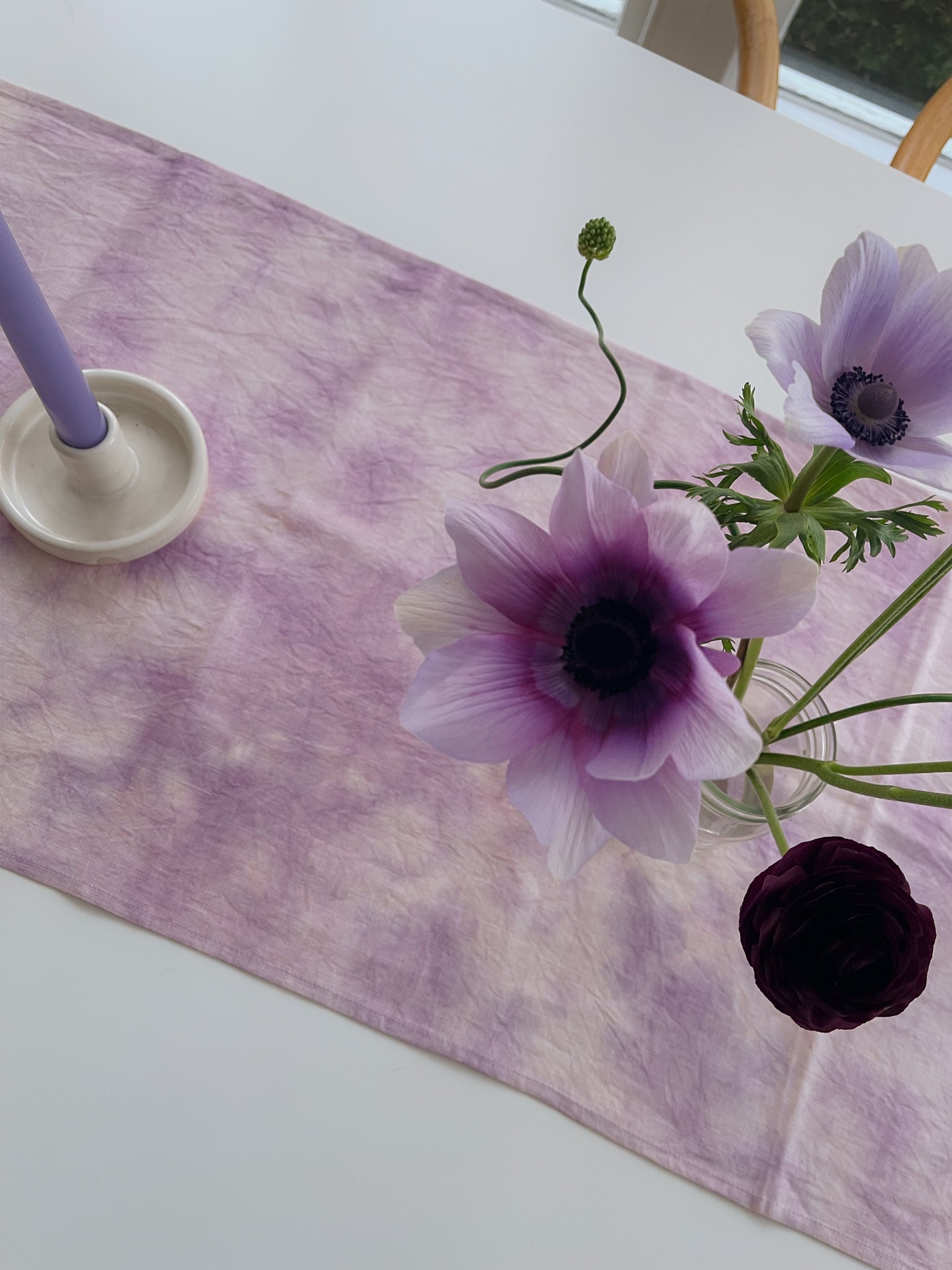 Hand-Dyed Linen Table Runner by Sarah Spiegel - main product image for Resin Society
