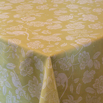 100% Premium Linen - Eden Flora Parlour Tablecloth by Ro'Table - main product image for Resin Society