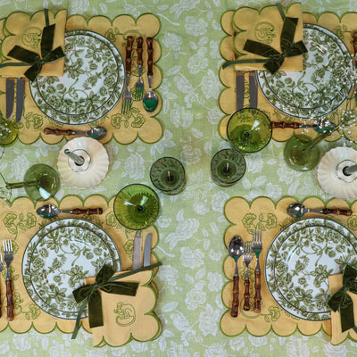100% Premium Linen - Eden Flora Parlour Tablecloth by Ro'Table - product image 2 for Resin Society