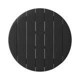 SoPoly 36 inch round bar height table in outdoor setting