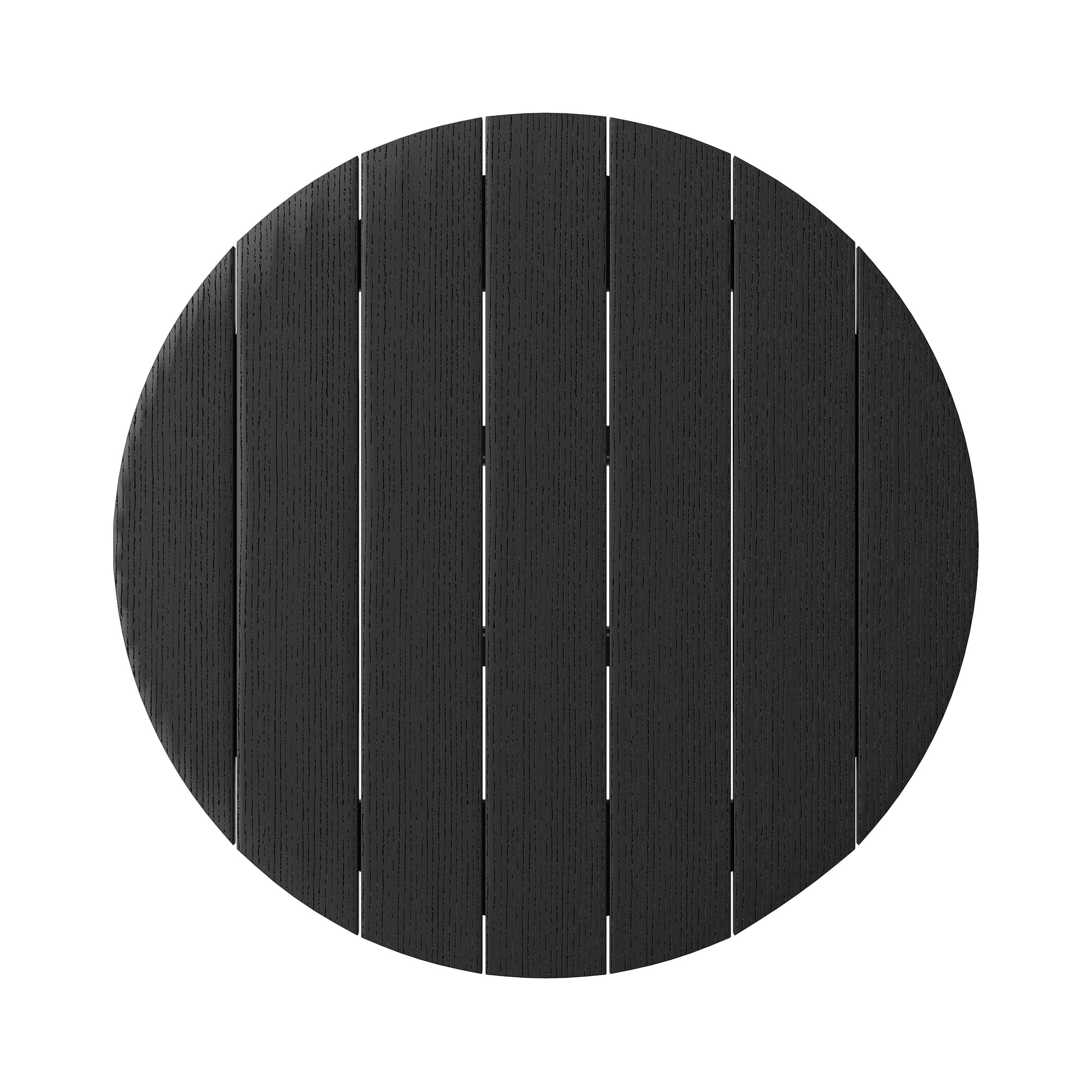 SoPoly 36 inch round bar height table in outdoor setting