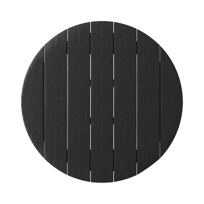 SoPoly 36 inch round bar height table in outdoor setting