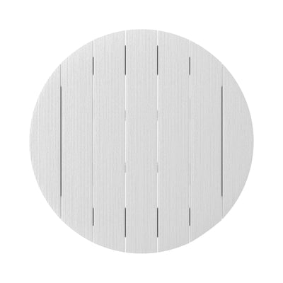 SoPoly 36 inch round bar height table in outdoor setting
