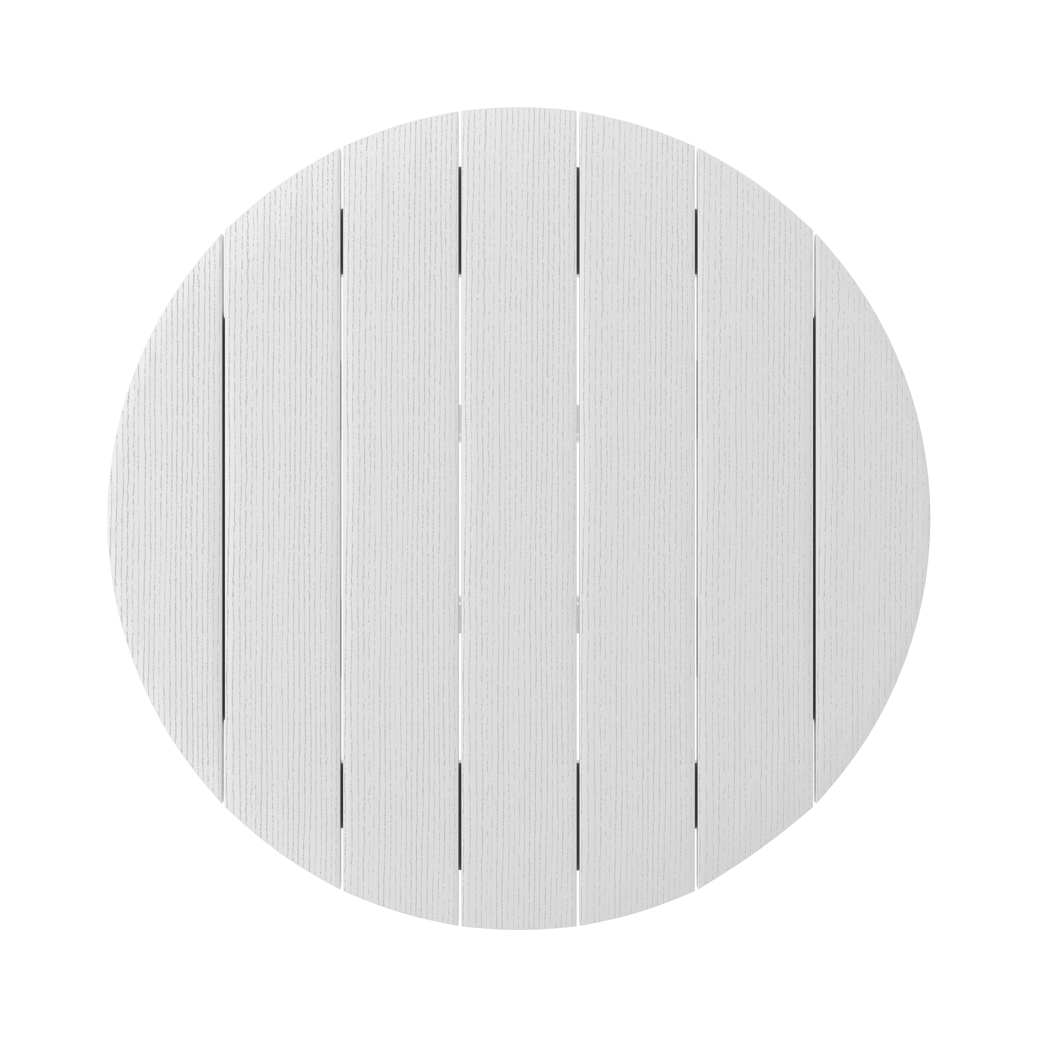SoPoly 36 inch round bar height table in outdoor setting