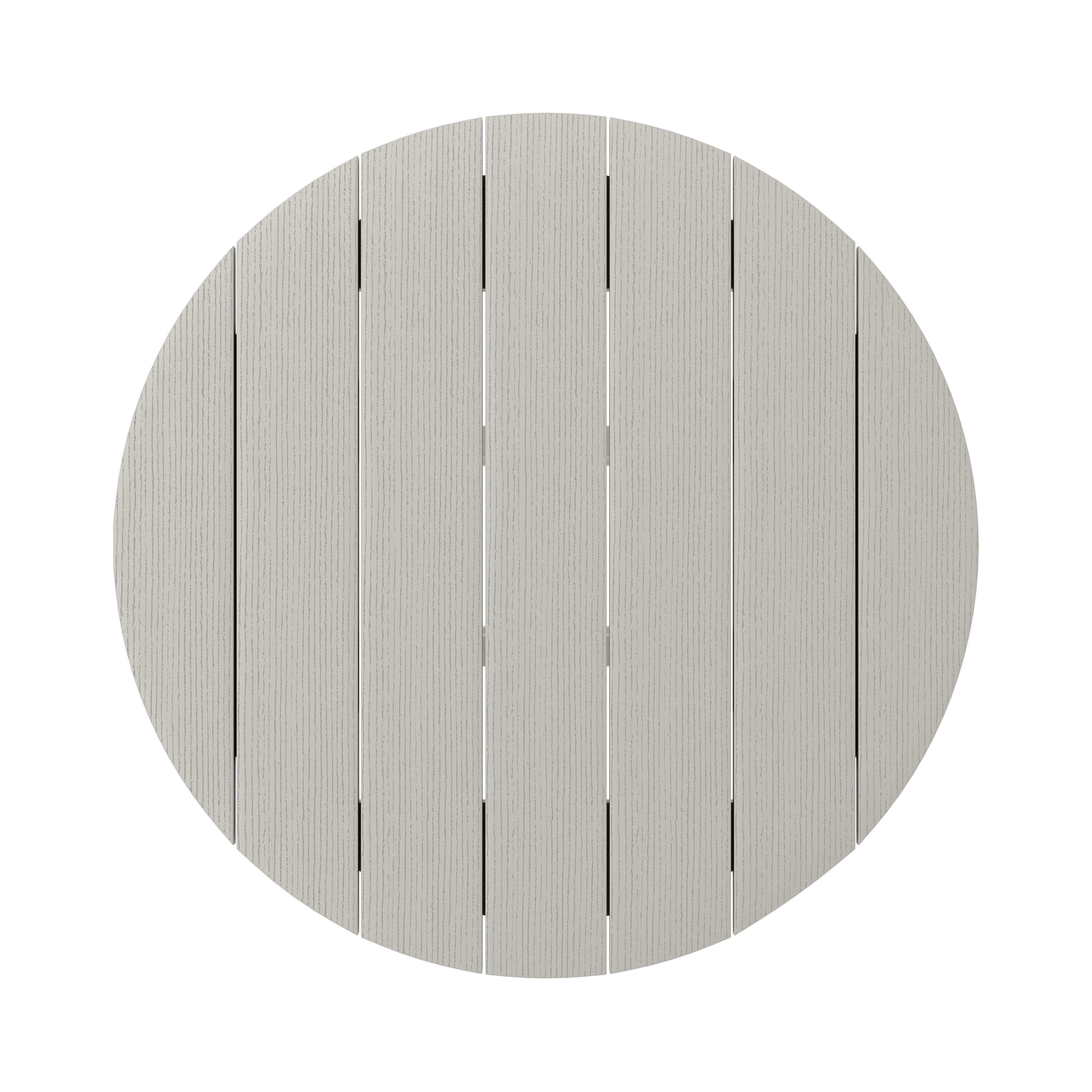 SoPoly 36 inch round bar height table in outdoor setting