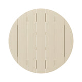 SoPoly 36 inch round bar height table in outdoor setting