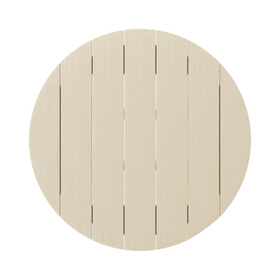 SoPoly 36 inch round bar height table in outdoor setting