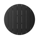 SoPoly 36 inch round outdoor dining table in multiple colors including Black, Destin White, Tybee Sand, and Heron Gray