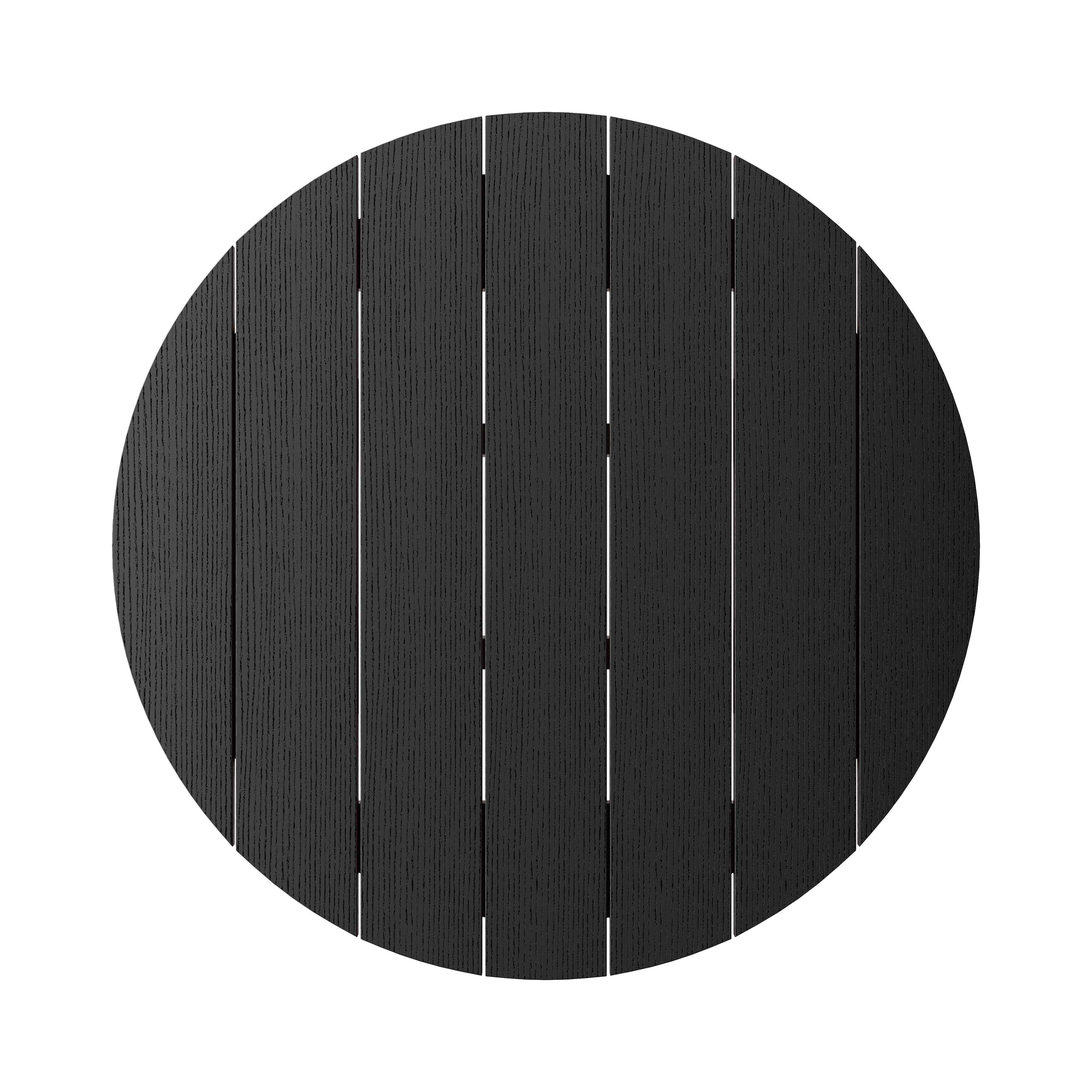 SoPoly 36 inch round outdoor dining table in multiple colors including Black, Destin White, Tybee Sand, and Heron Gray