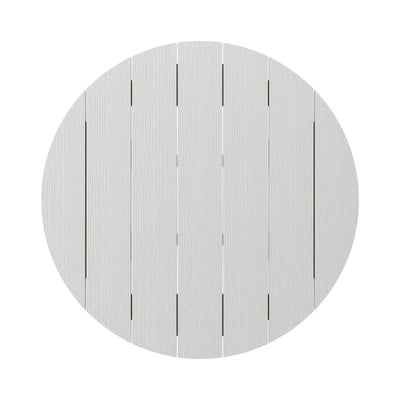 SoPoly 36 inch round outdoor dining table in multiple colors including Black, Destin White, Tybee Sand, and Heron Gray