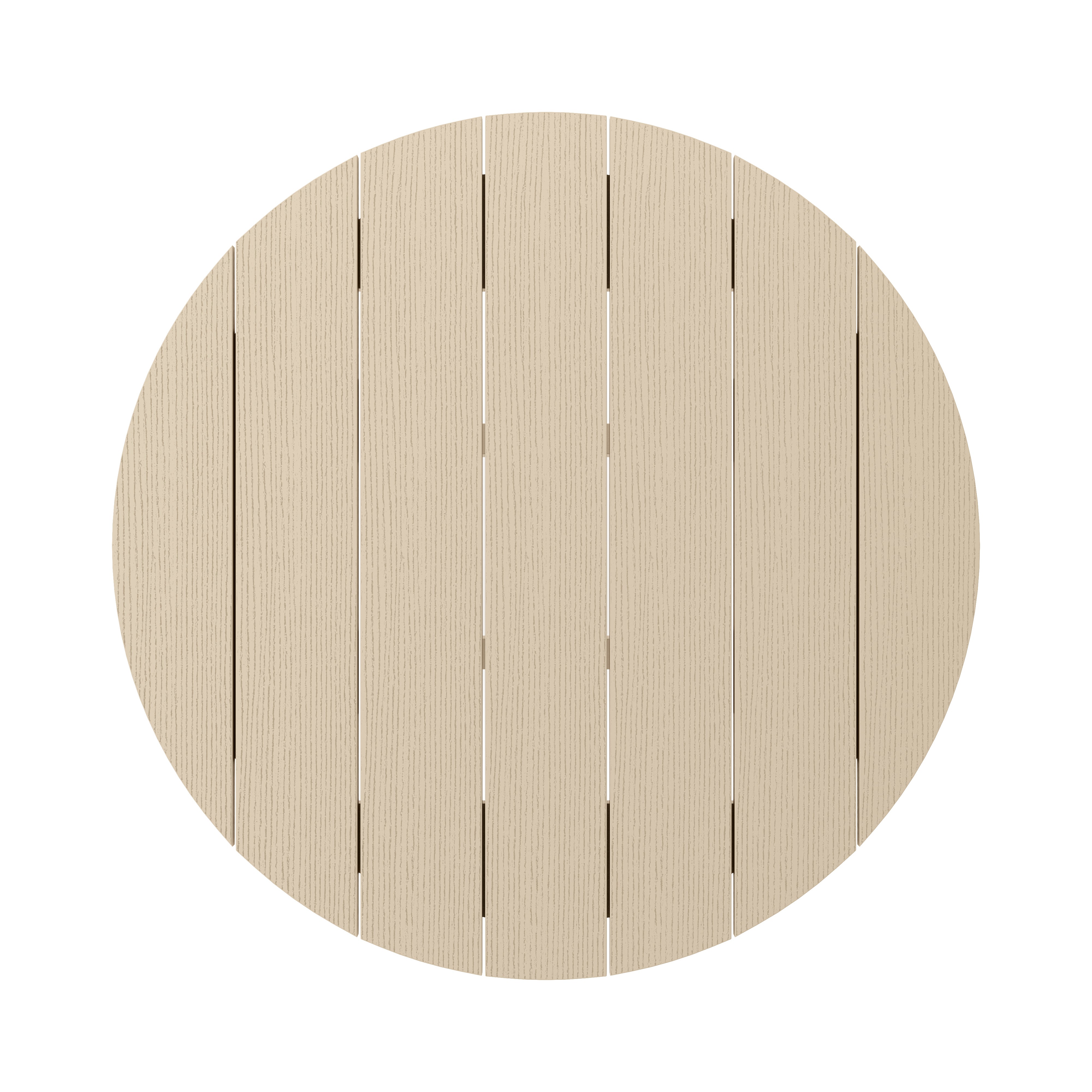 SoPoly 36 inch round outdoor dining table in multiple colors including Black, Destin White, Tybee Sand, and Heron Gray