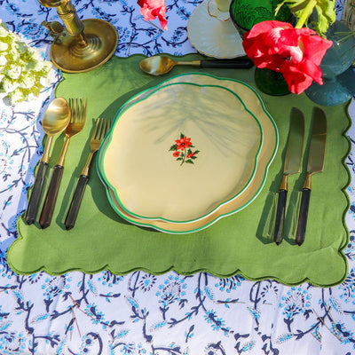 100% Organic Cotton - Eleanor Royal Blue Tablecloth by Ro'Table - product image 5 for Resin Society