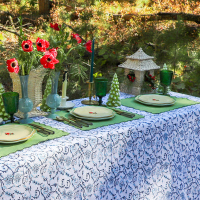 100% Organic Cotton - Eleanor Royal Blue Tablecloth by Ro'Table - product image 7 for Resin Society