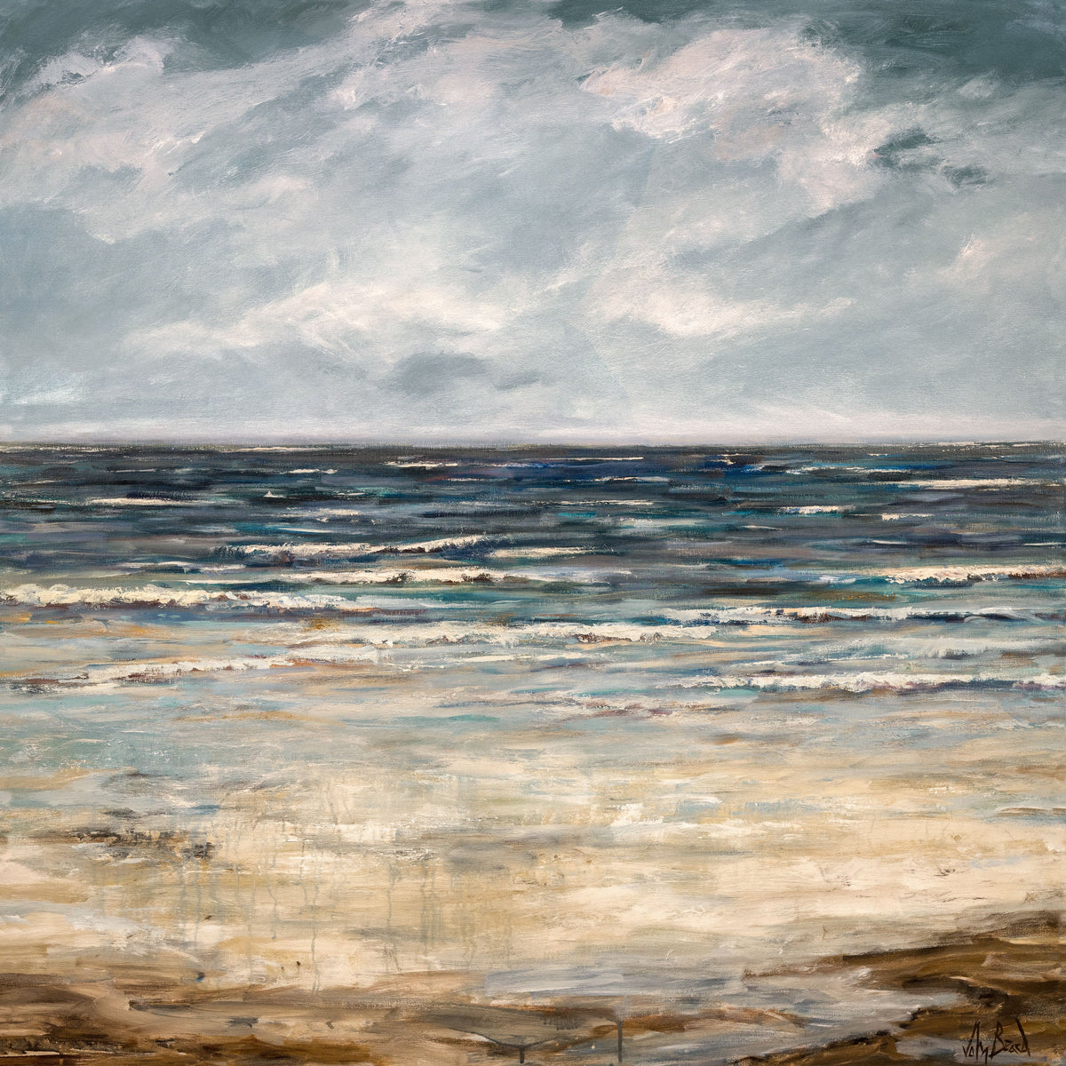 Emerald Sea Artist Enhanced Canvas Print by John Beard Collection - main product image for Resin Society
