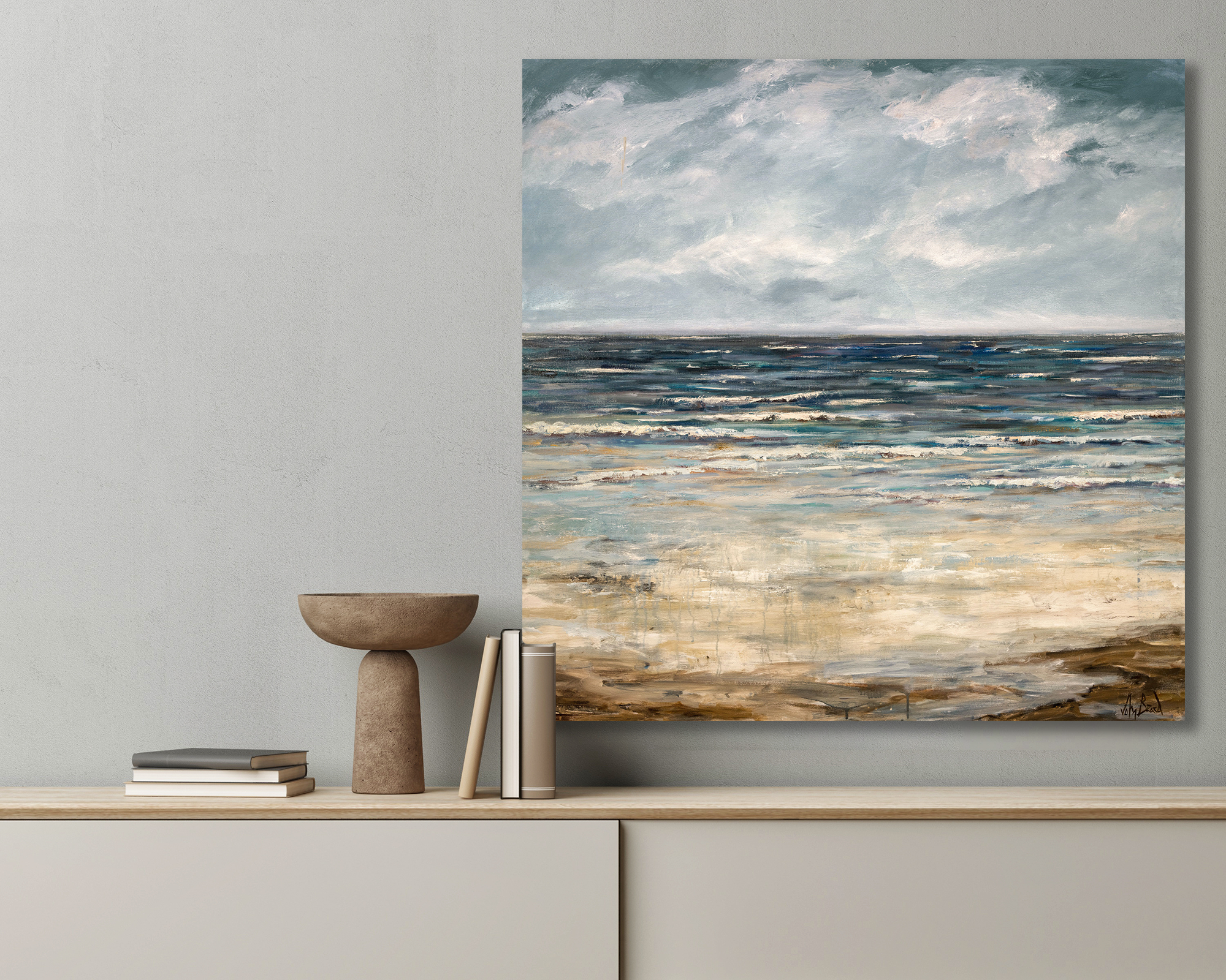 Emerald Sea Artist Enhanced Canvas Print by John Beard Collection - product image 4 for Resin Society