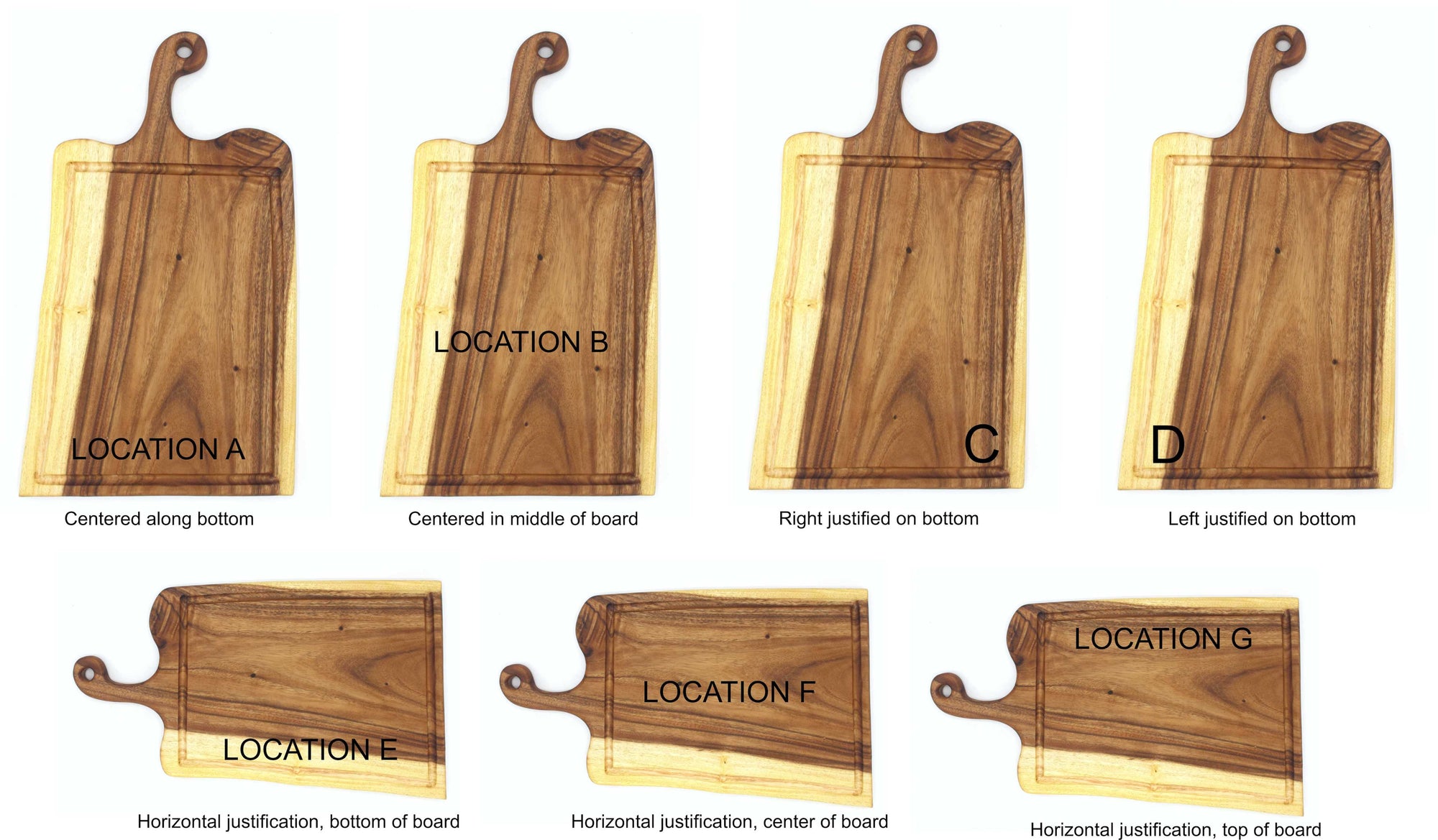 Medium Live Edge Handled Board