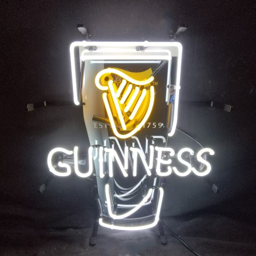 Estd 1759 Guinness Harp Lager Black Can Neon Signs by Neon Signs Land - main product image for Resin Society