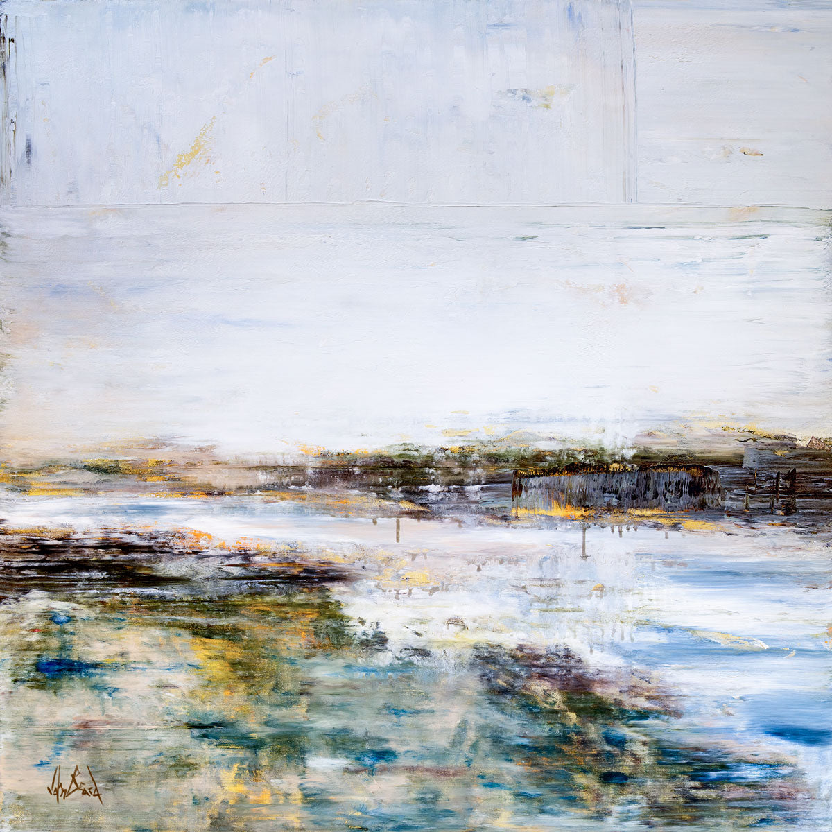 Estuary Artist Enhanced Canvas Print by John Beard Collection - main product image for Resin Society