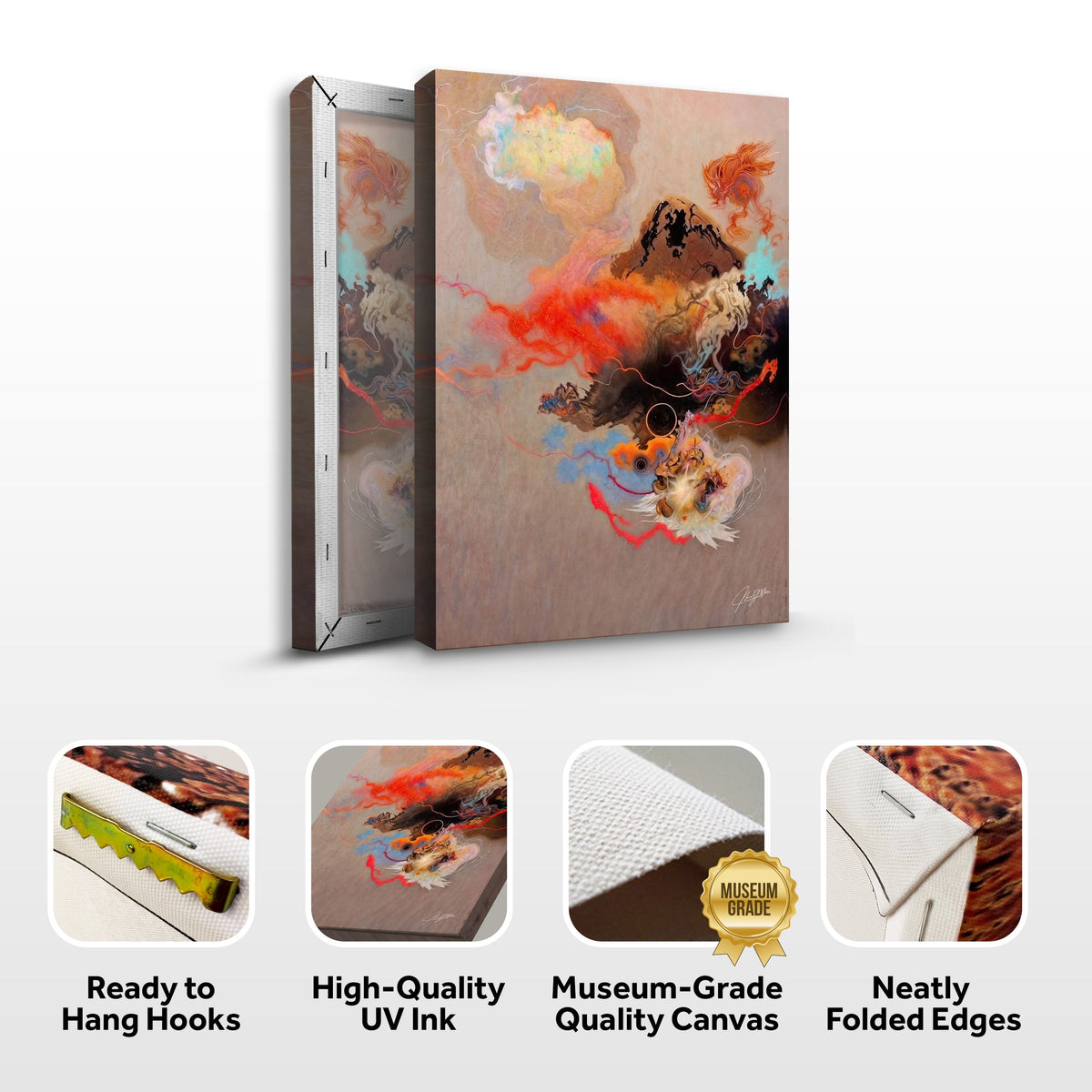 Canvas Print: "Ethereal Unfolding" by Tailored Canvases - product image 4 for Resin Society