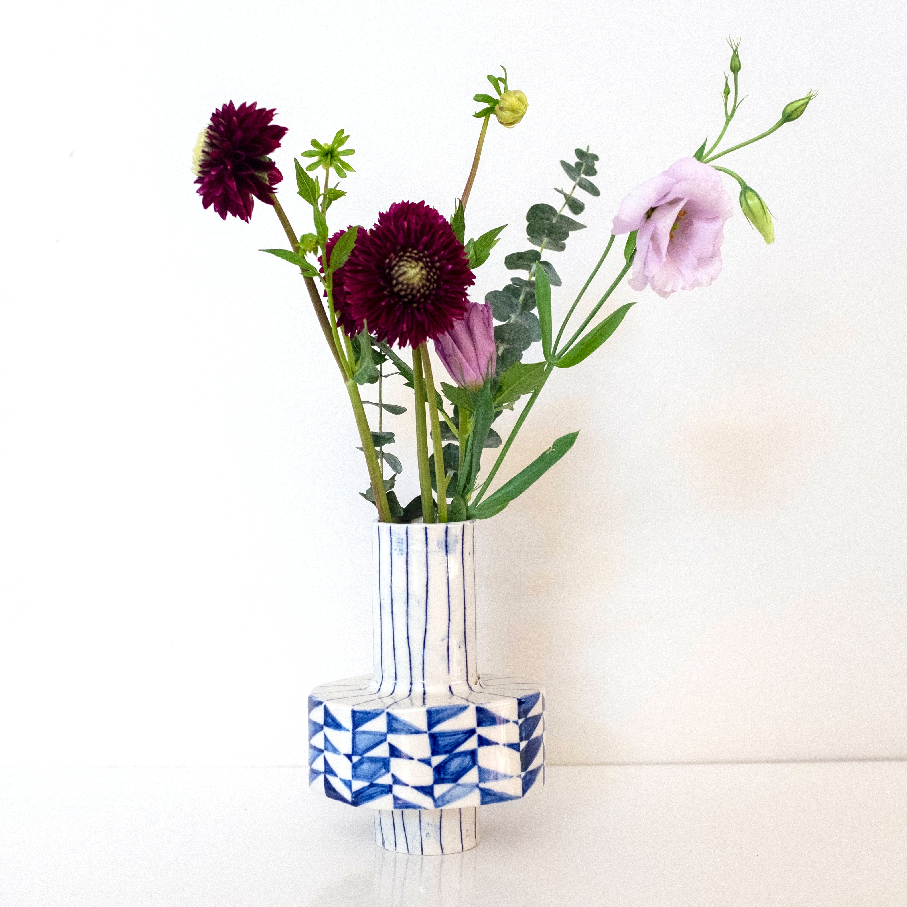 Experiment No. 5 porcelain vase with flowers