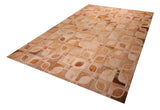 Eyes – Geometric Cowhide Rug with Curved Motif by Homelosophy