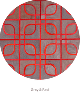 Eyes – Geometric Cowhide Rug with Curved Motif by Homelosophy