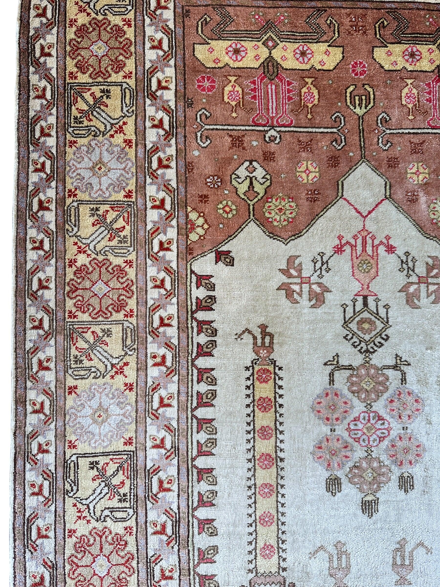Luxurious Hand-Knotted Pure Silk Turkish Kayseri Rug – Intricate Floral by Rugistan - product image 5 for Resin Society