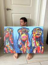 Wise Monkeys - Art Prints by Vichy's Art - Resin Society