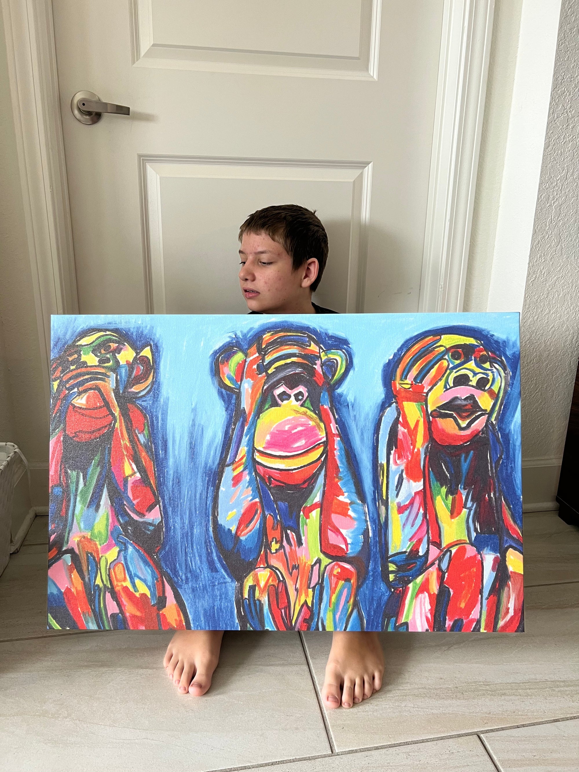 Wise Monkeys - Art Prints by Vichy's Art - Resin Society