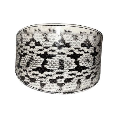 White & Black 4” Wide Snake Collar by Allysa Payne Beverly Hills displayed against a neutral background