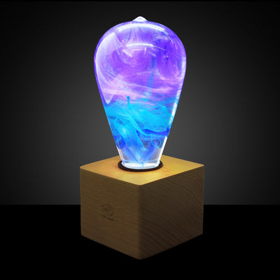 EP Light Faith Resin LED Bulb handcrafted with eco-friendly resin in unique colors