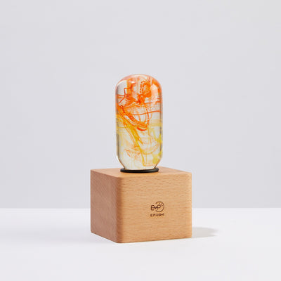 EP Light Fancy Resin Table Lamp with wooden base and unique resin design