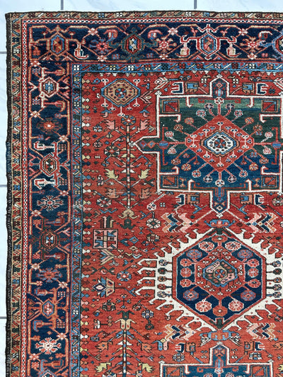 KARAJA Persian Antique Heriz Rug 4'9" x 6' by Rugistan - product image 13 for Resin Society