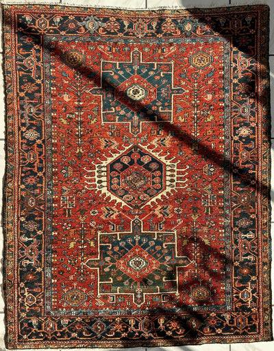 KARAJA Persian Antique Heriz Rug 4'9" x 6' by Rugistan - product image 4 for Resin Society