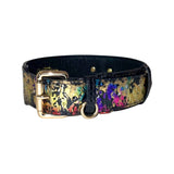 Art Deco style snake collar with gold classic hardware displayed on neutral background
