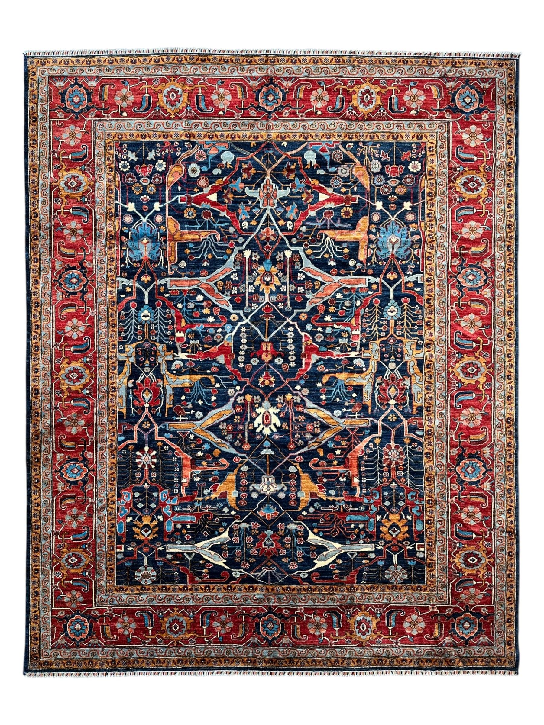 Hand-Knotted Afghani Bidjar Wool Rug – 9’x12’ – Intricate Geometric & by Rugistan - main product image for Resin Society