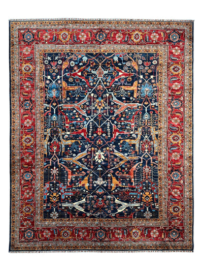 Hand-Knotted Afghani Bidjar Wool Rug – 9’x12’ – Intricate Geometric & by Rugistan - main product image for Resin Society