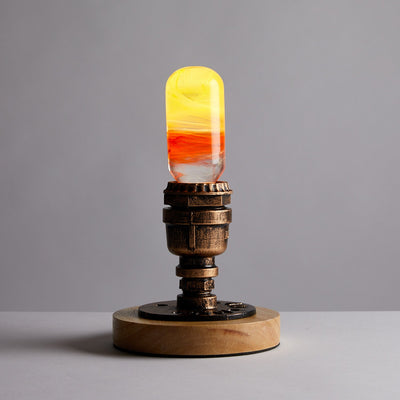 EP Light Flame Decorative Resin LED Bulb showing flame effect inside resin bulb