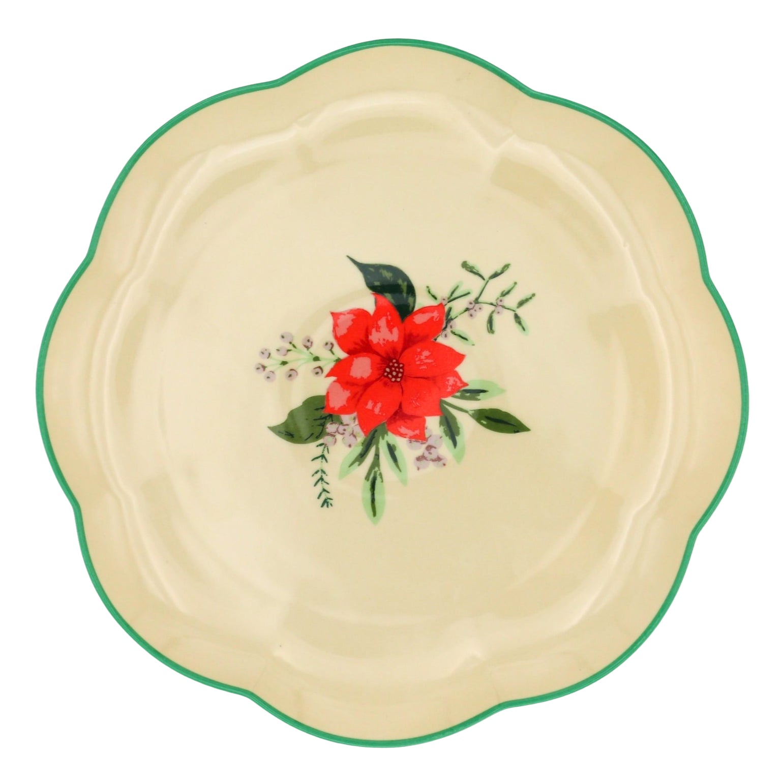 Fabled Flora Scalloped Dinner Plate - Set of 4 (+1 Bonus Plate) by Ro'Table - main product image for Resin Society