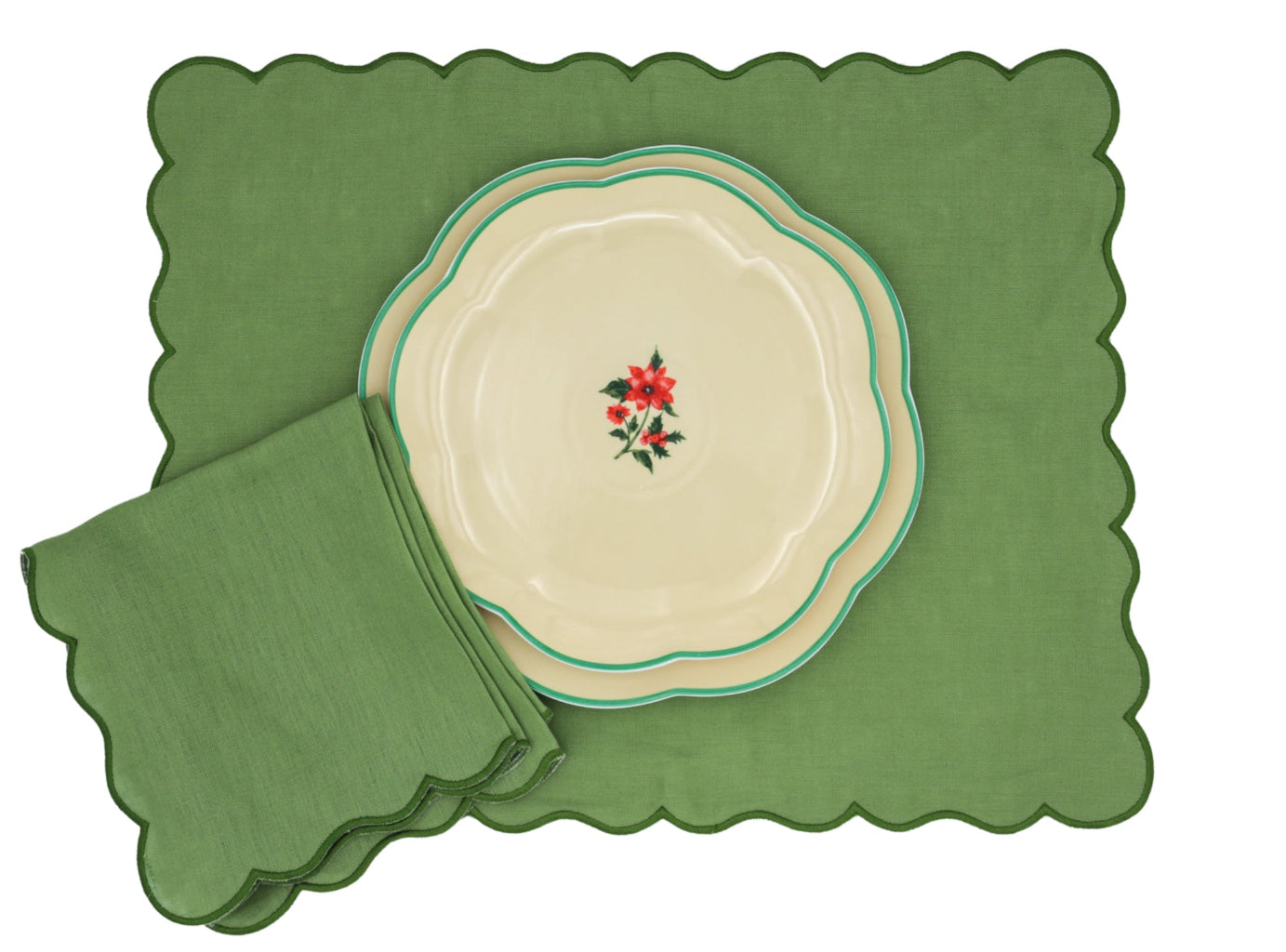 Fabled Flora Scalloped Dinner Plate - Case of 12 Plates by Ro'Table - product image 6 for Resin Society