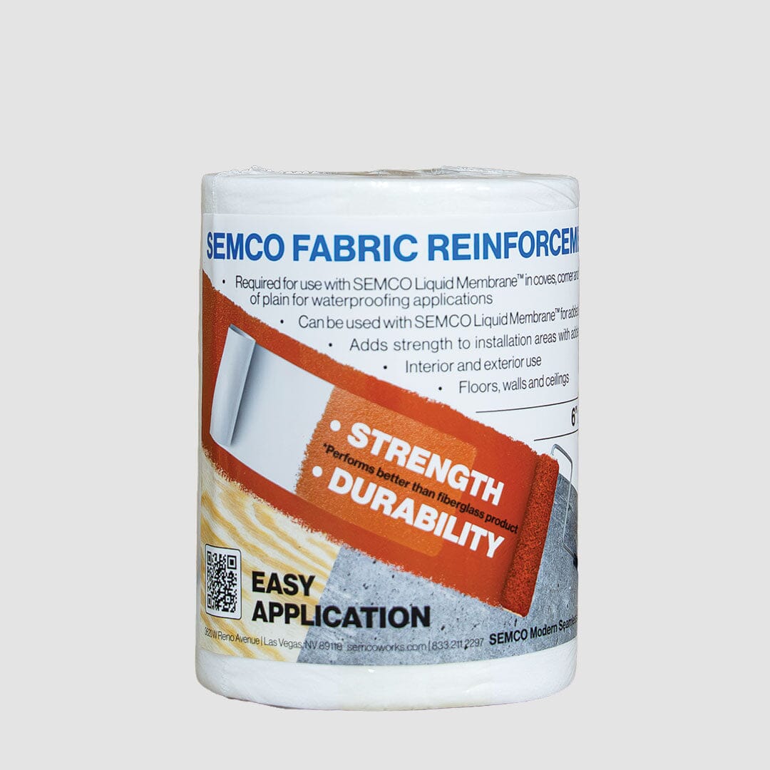 Rolls of SEMCO Fabric Reinforcement laid and in use for waterproofing membrane