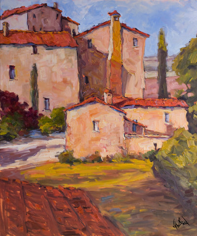 Farmhouse Artist Enhanced Canvas Print by John Beard Collection - main product image for Resin Society