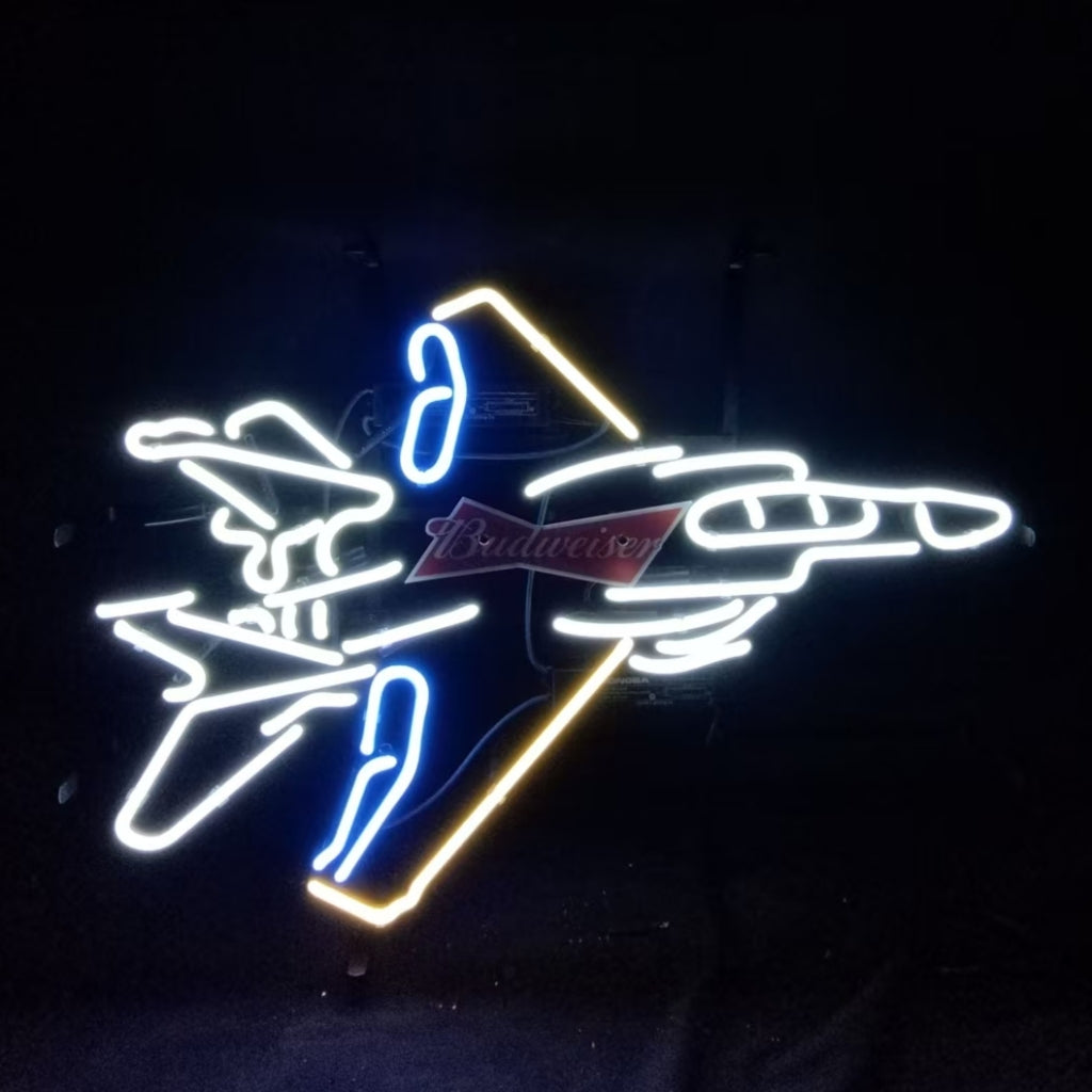 Fighter Plane Budweiser Beer Neon Signs by Neon Signs Land - product image 3 for Resin Society