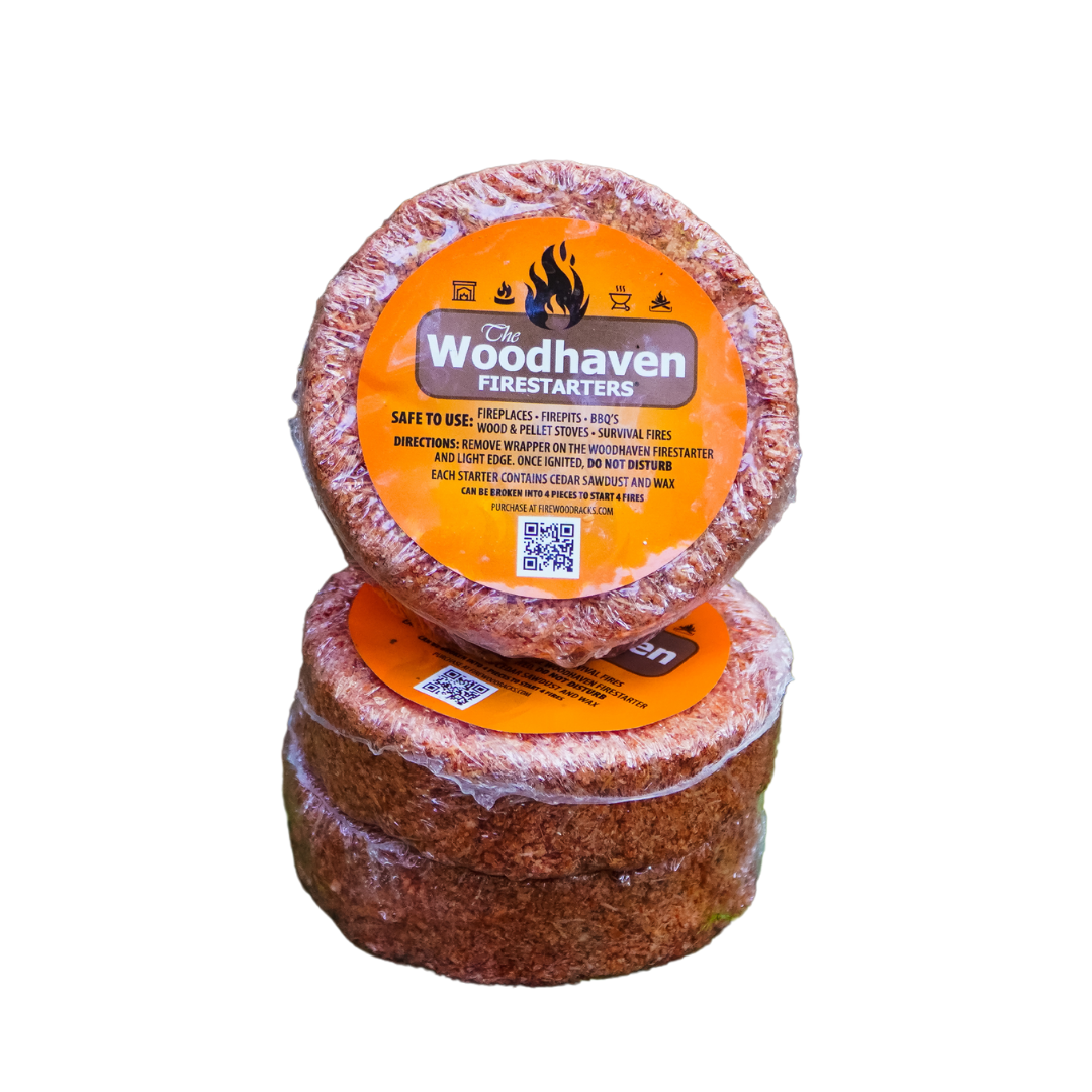 The Woodhaven Cedar Fire Starters - wood disks for easy fire starting