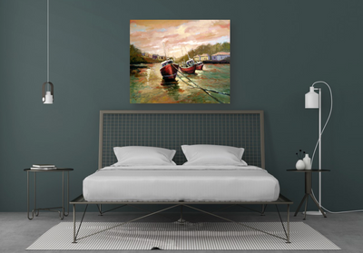 Fishing Boats at Sunset by John Beard Collection - product image 3 for Resin Society