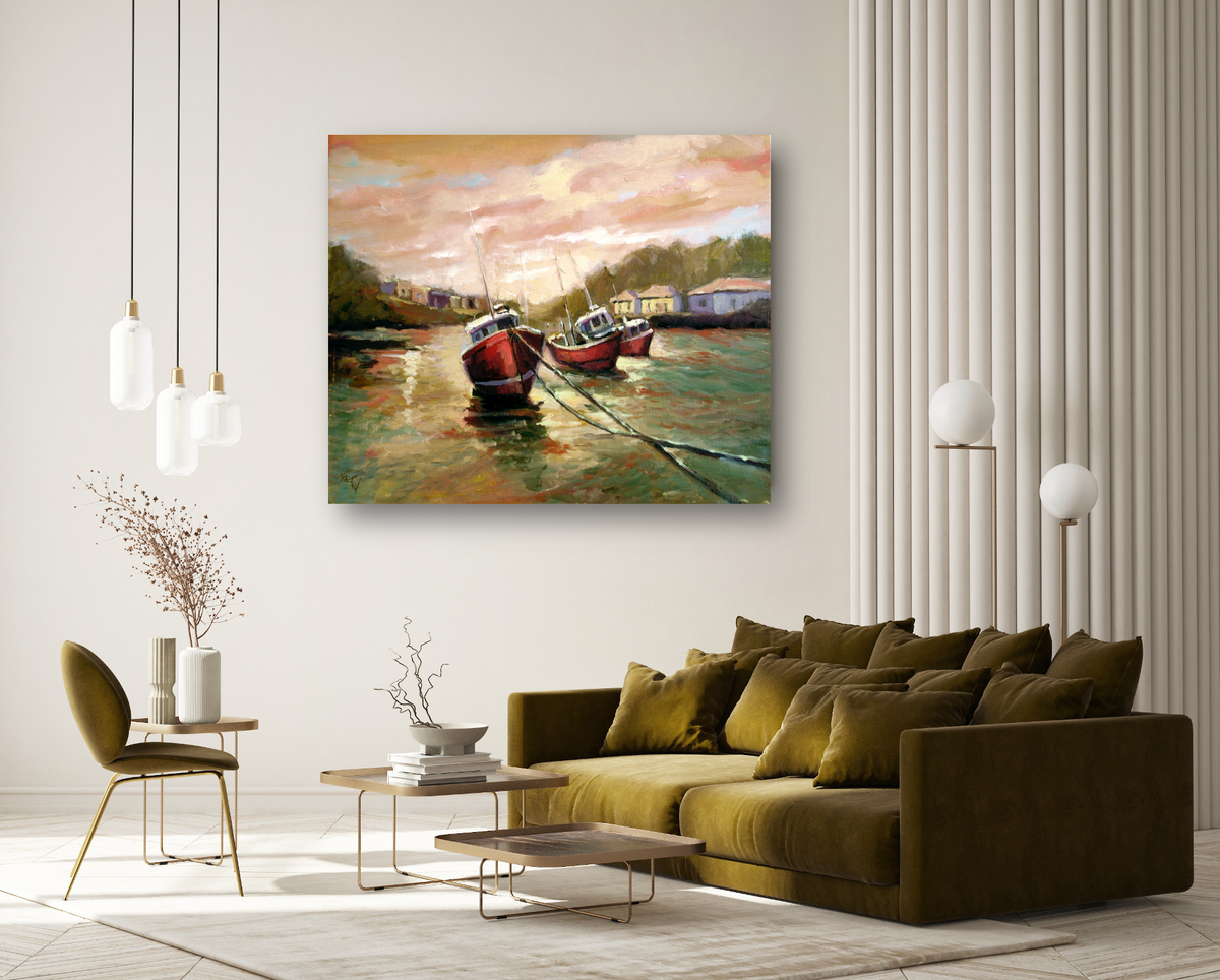Fishing Boats at Sunset by John Beard Collection - product image 4 for Resin Society
