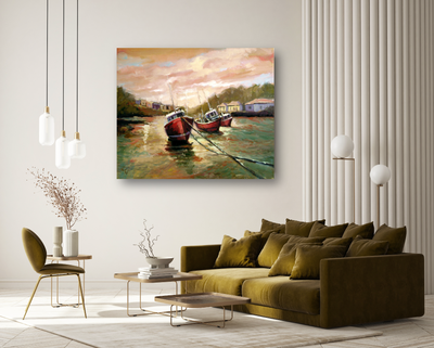 Fishing Boats at Sunset by John Beard Collection - product image 4 for Resin Society
