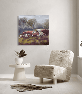 Five Cows Artist Enhanced Canvas Print by John Beard Collection - product image 2 for Resin Society